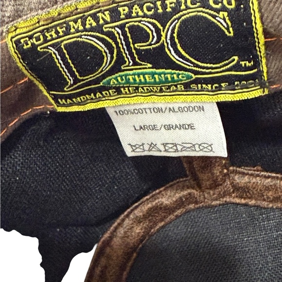Dorfman Pacific Company Size Large Distressed Cotton Weathered Brown Fedora - Picture 5 of 10